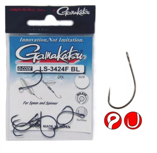 Крючки Gamakatsu LS-3424F-BL -№4 (Barbless)